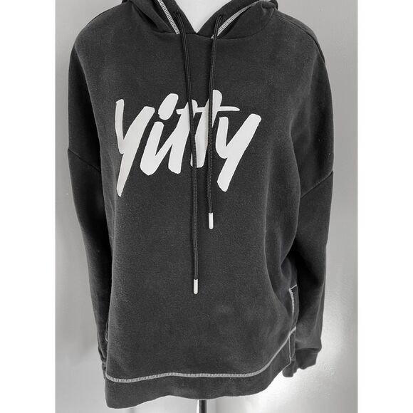 Lizzo's Yitty black hoodie with white contrast stitching. L/XL - Picture 1 of 8